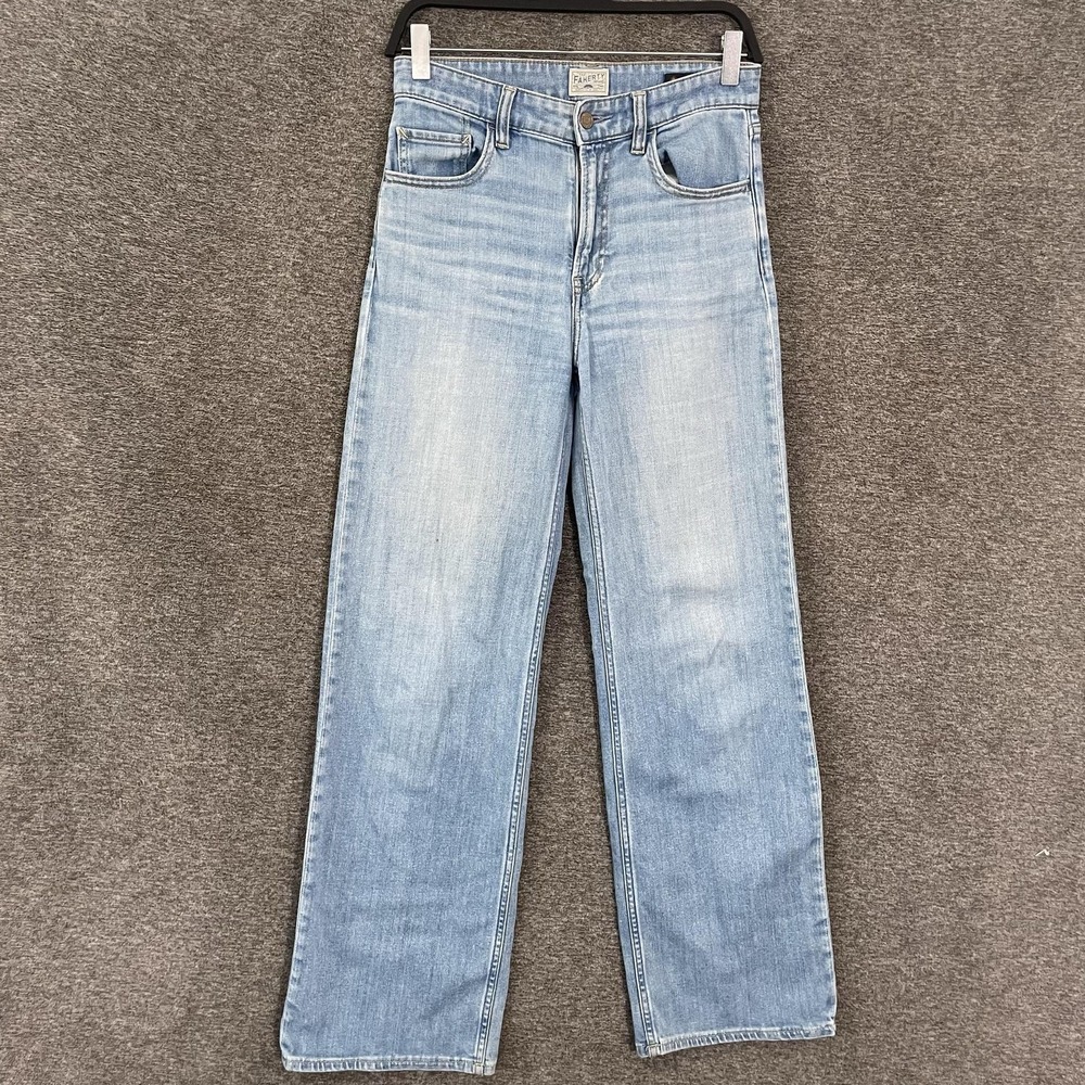 Faherty Dream Jeans Womens 26 Light Wash Blue High Rise Wide Leg Stretch Denim